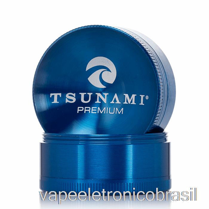 Vape Eletrônico Tsunami 1,9 Polegadas Moedor Superior Afundado De 4 Peças Azul (50 Mm)